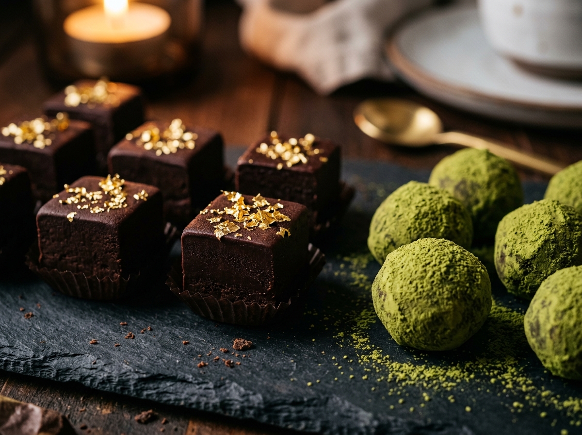 Gold-Flecked & Pastel Ganache
